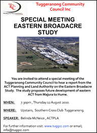 Special Meeting Eastern Broadacre Study poster